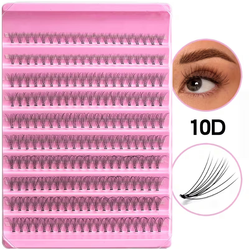 Glamlash 200 Cluster Lashes - 10D (Only Lashes)(8–12mm)