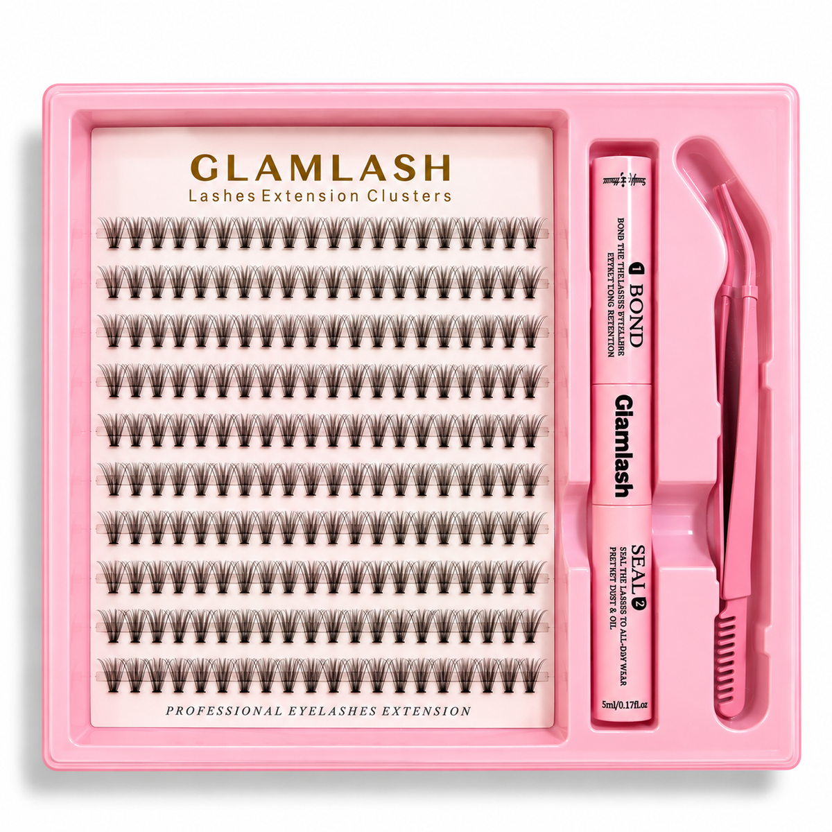 10D Faux Mink Cluster Lash Kit – C Curl (8–14mm)