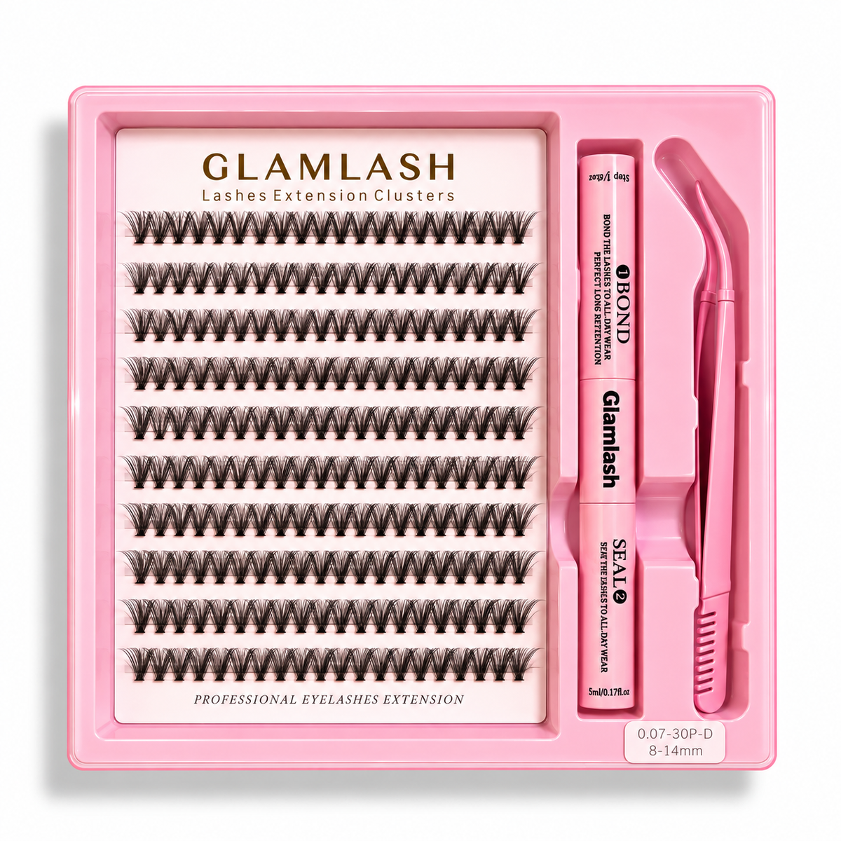 30D Faux Mink Cluster Lash Kit – C Curl (8–14mm)