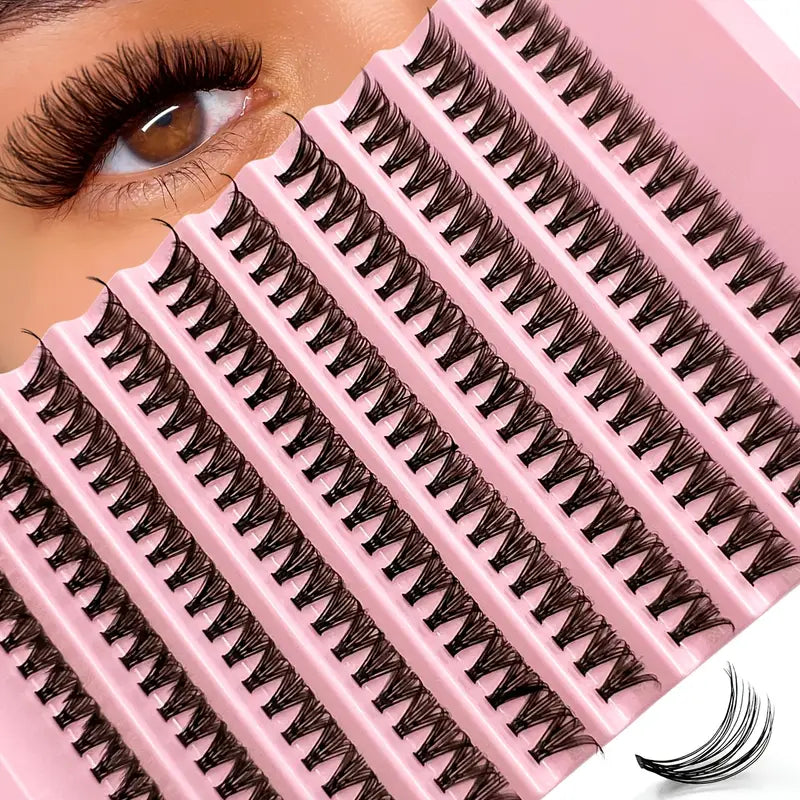 Glamlash 200 Cluster Lashes - 40D (Only Lashes)