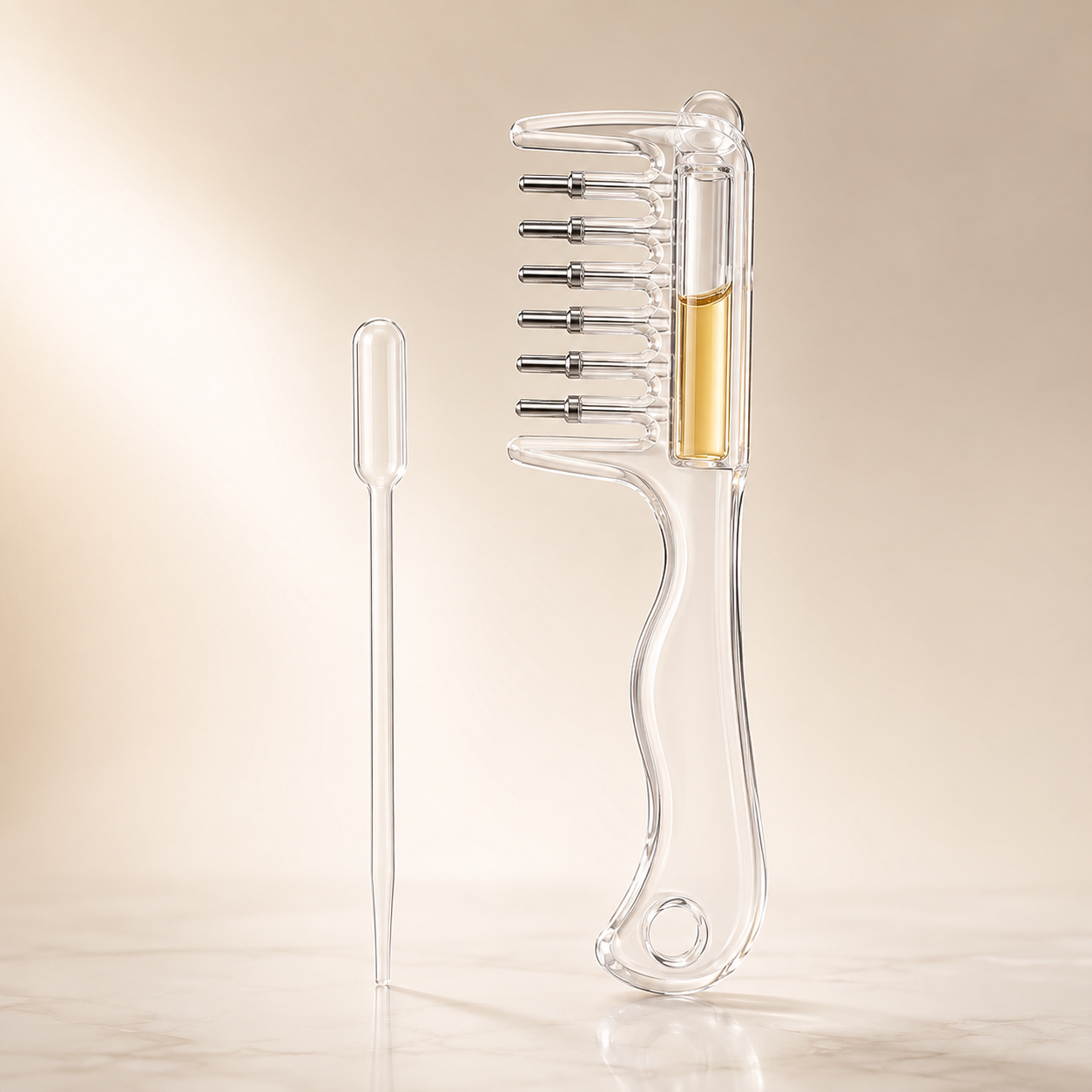 Trending 2-in-1 Hair Oil Applicator Comb with Roller Ball – Large Capacity Scalp Massager for Faster & Mess-Free Hair Oiling