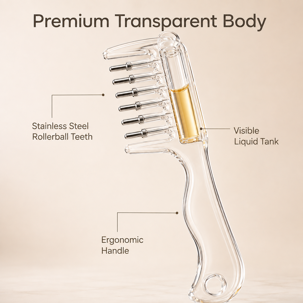 Trending 2-in-1 Hair Oil Applicator Comb with Roller Ball – Large Capacity Scalp Massager for Faster & Mess-Free Hair Oiling