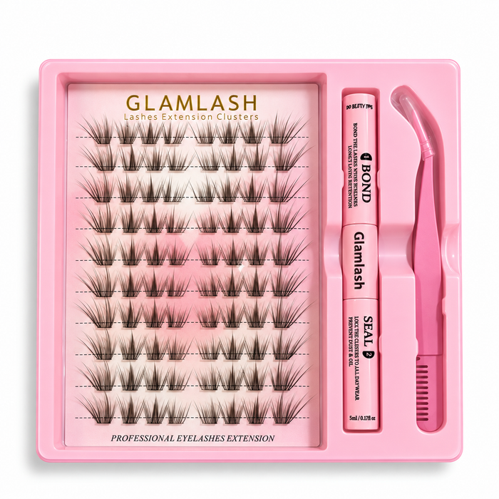 Viral Korean Cat Eye Cluster Lash - 10 Sets Natural Brown