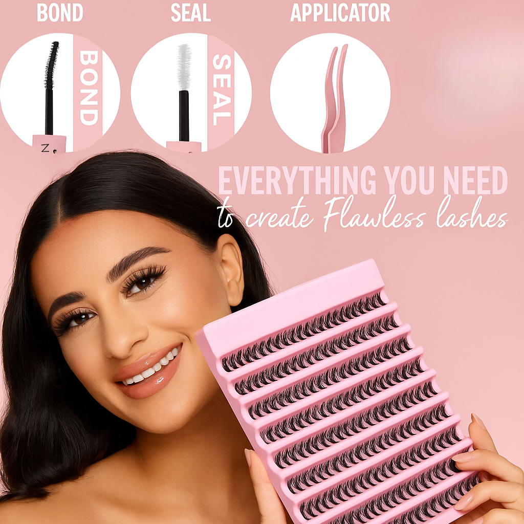 Glamlash Pro Cluster Extension Kit - 40D Lash Bond & Seal Included