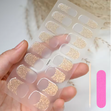 Gold Glitter French