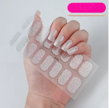 White Glitter French